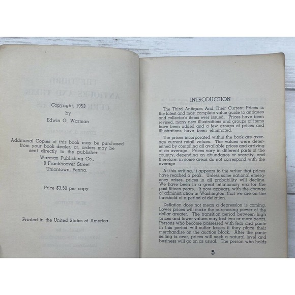 1953 The Third Antiques & Their Current Price Book by Edward G Warman Vintage - Picture 12 of 12